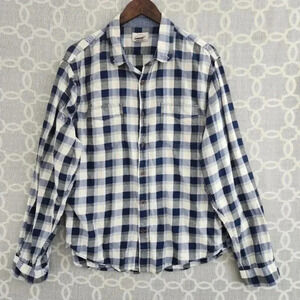 Lands' End‎ Button down Plaid Long Sleeve Men's Shirt XL